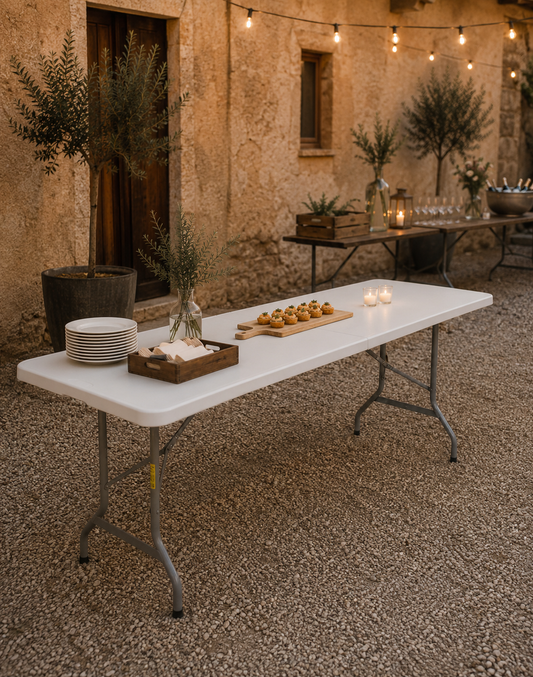 Tavolo Catering pieghevole bianco