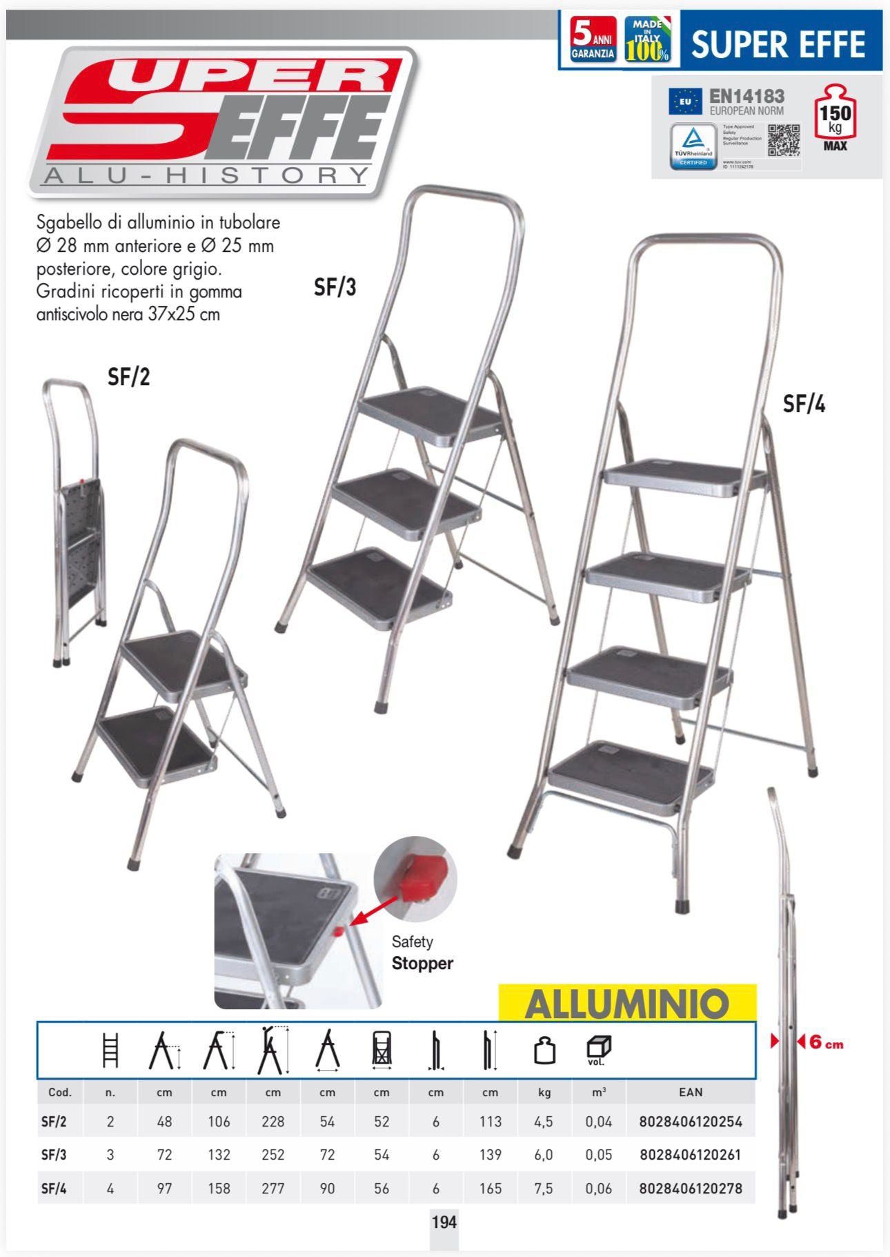 SCALA SUPER EFFE Alluminio -2