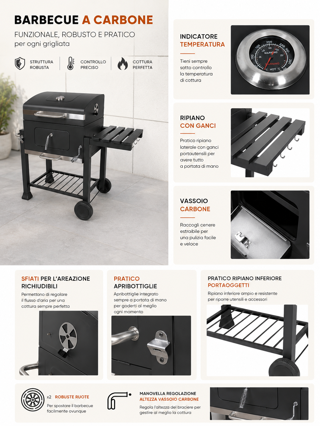 BARBECUE A CARBONE VESUVIO