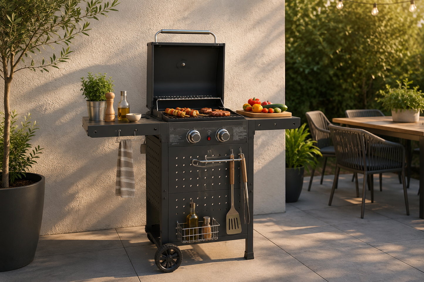 BARBECUE A GAS 2 FUOCHI HOT 2